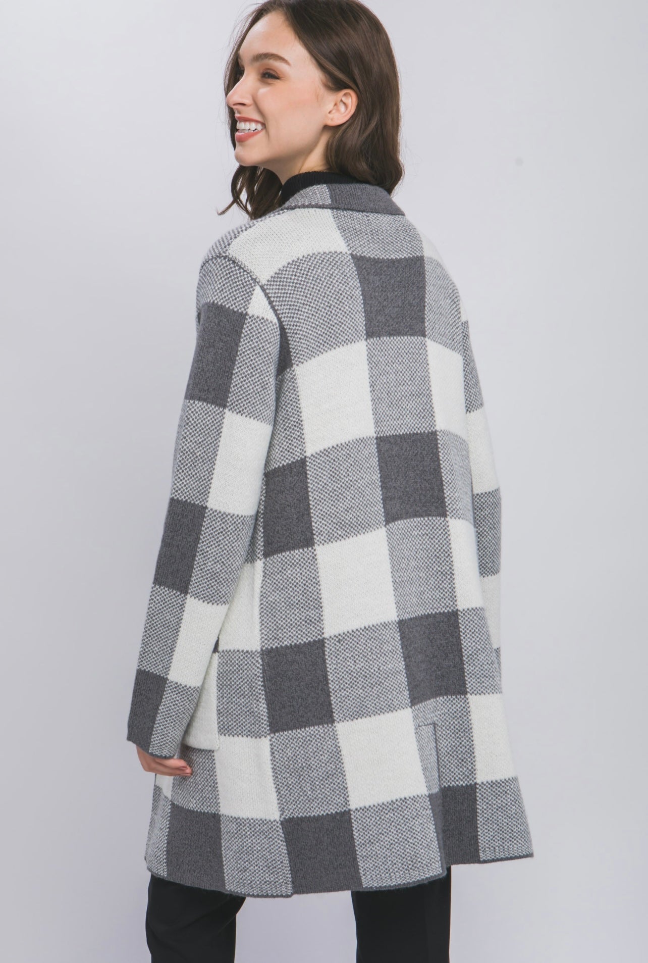 Aurora Plaid Sweater Cardigan