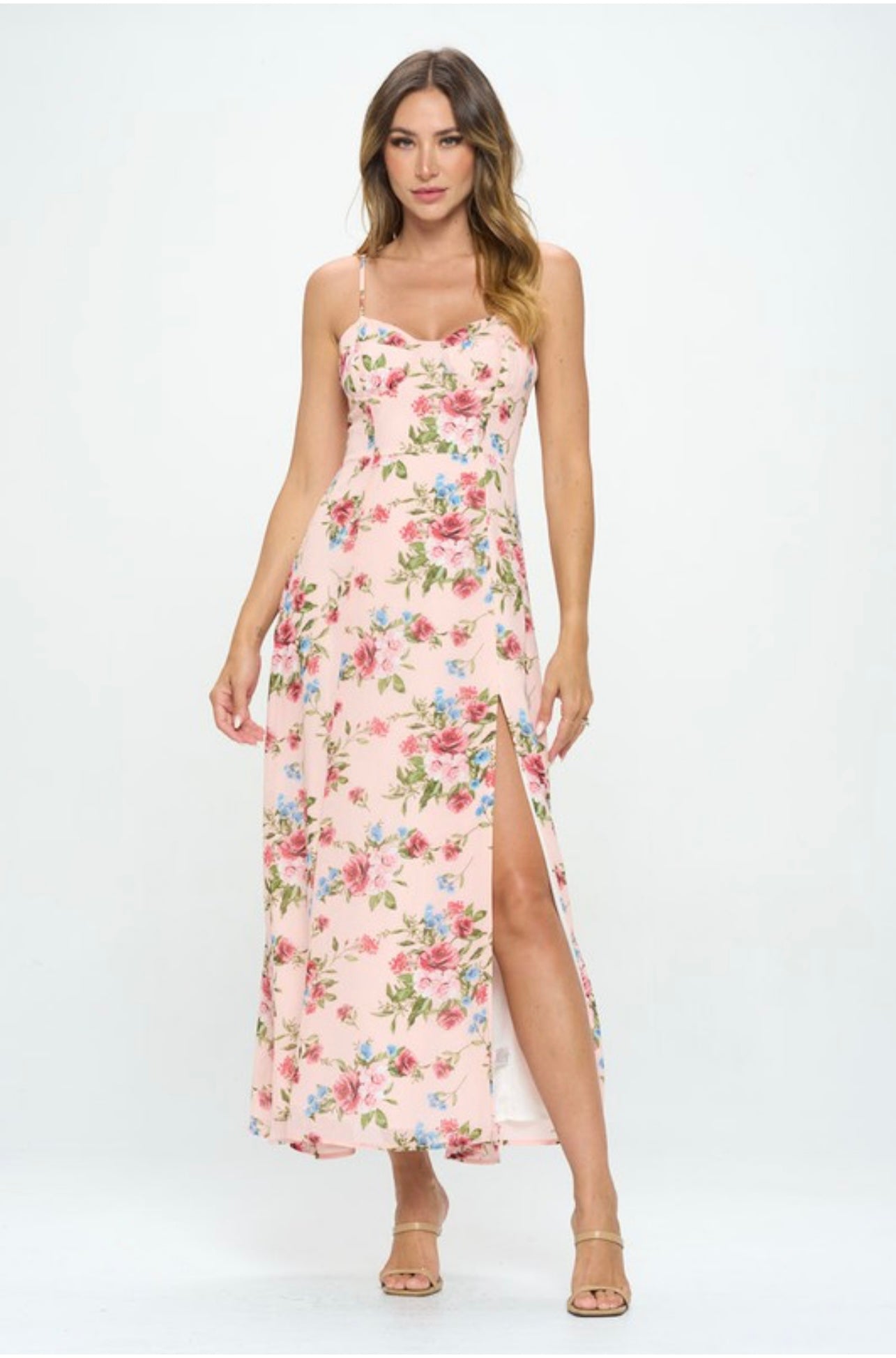 Majesty Floral Dress (Pink)