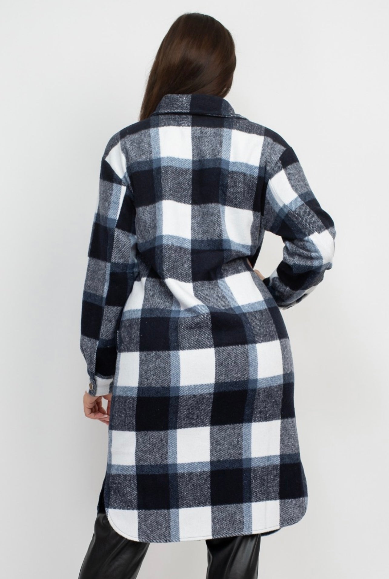 Celeste Plaid Shacket Coat