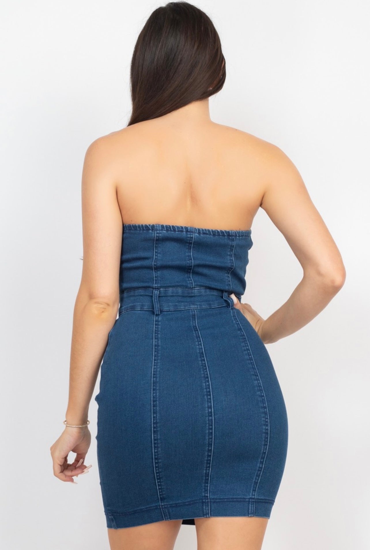 Leslie Tube Dress (Dark Denim)