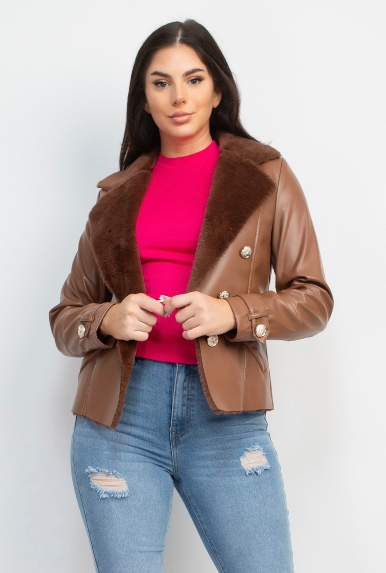 Gianna Faux Leather Jacket