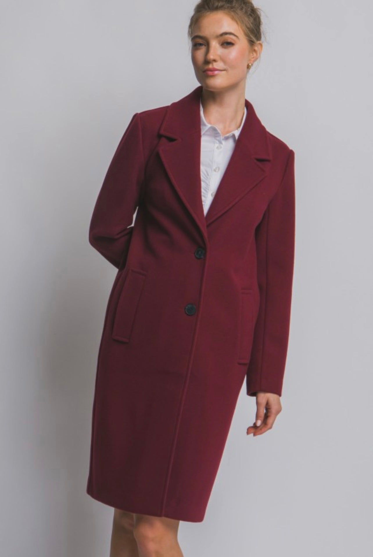 Burgundy Long Coat