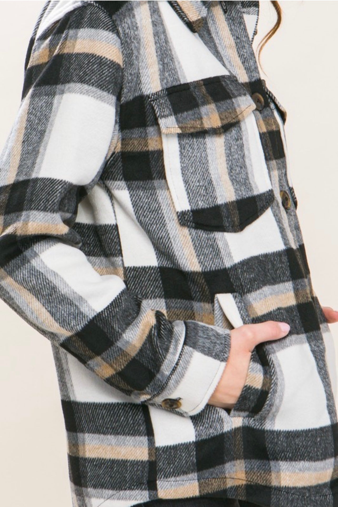 Black plaid jacket