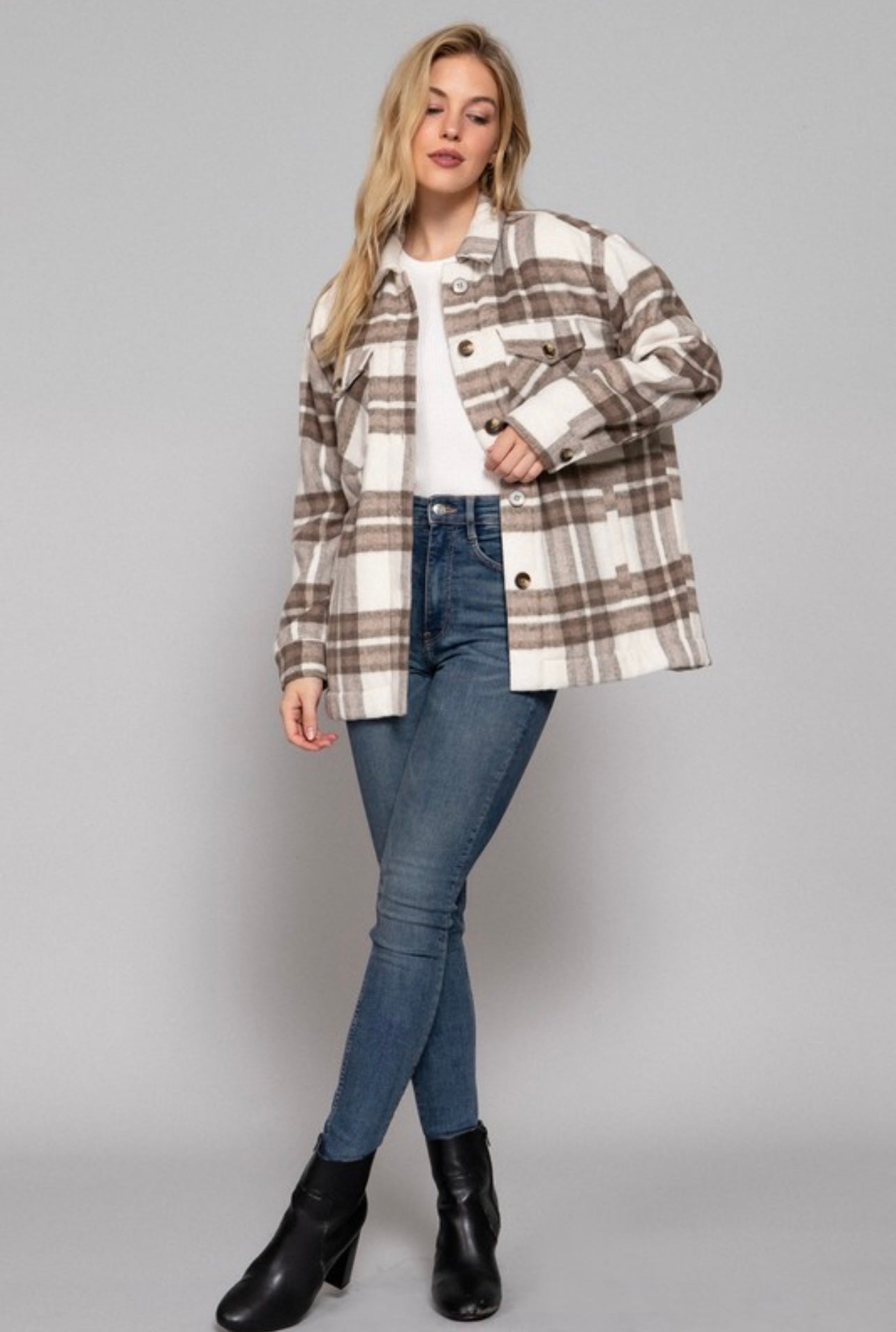 Rita Fur Jacket (Taupe/Brown)