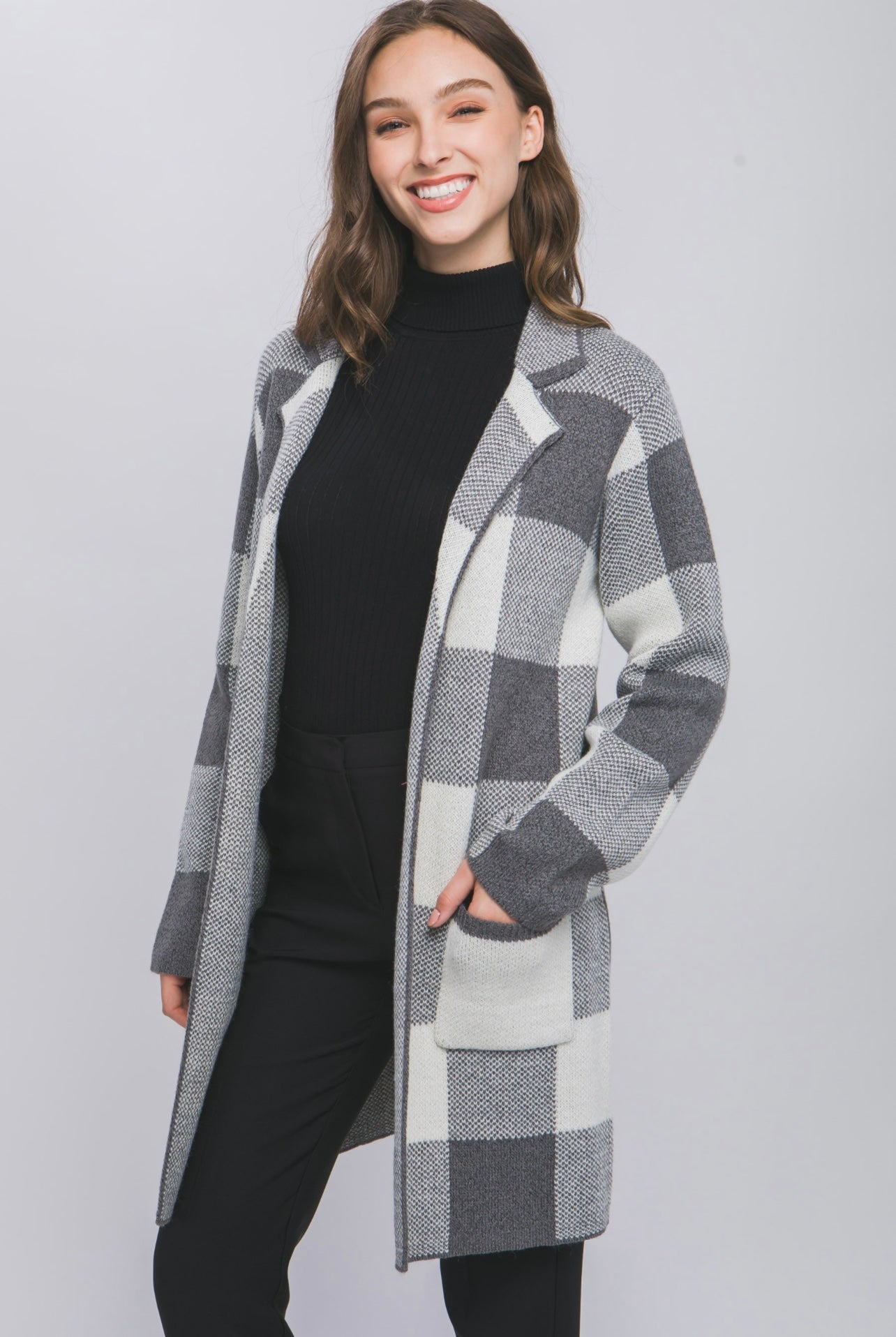 Aurora Plaid Sweater Cardigan