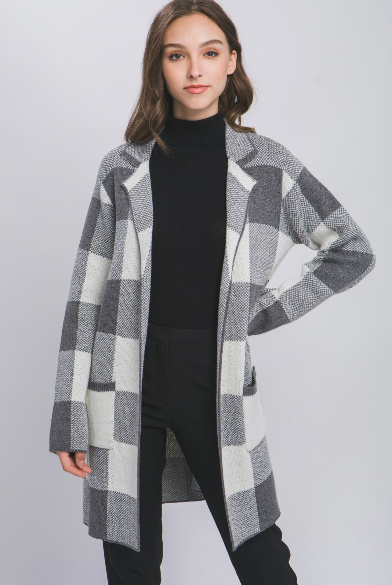 Aurora Plaid Sweater Cardigan