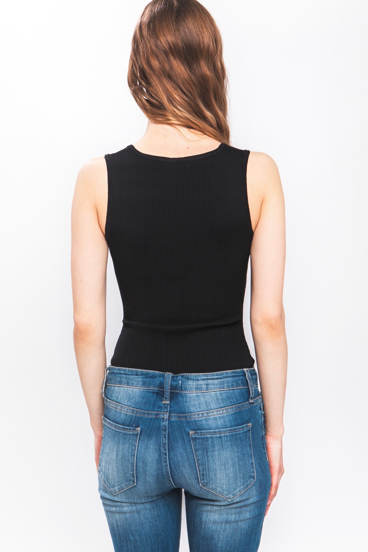 Ariana Ribbed Bodysuit (Black)