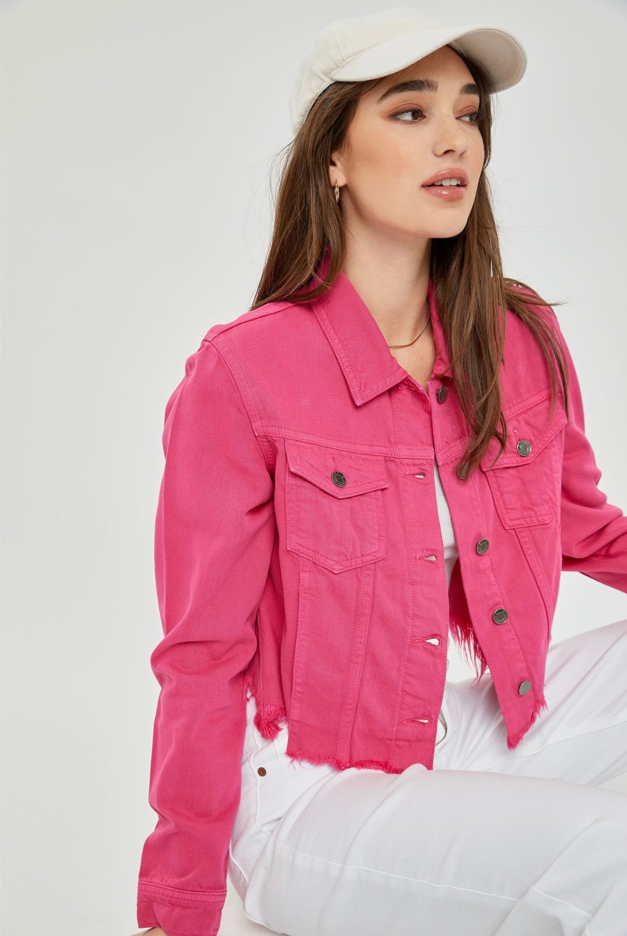 Veronica Pink Ripped Jacket