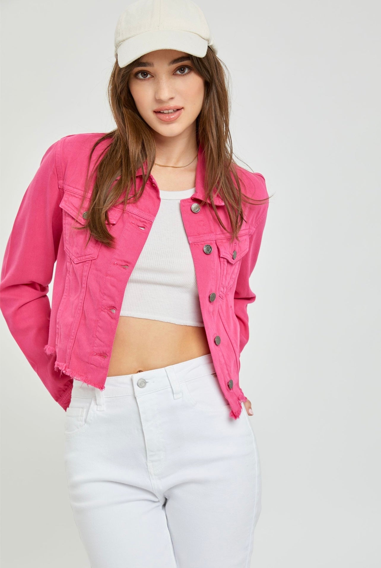 Veronica Pink Ripped Jacket