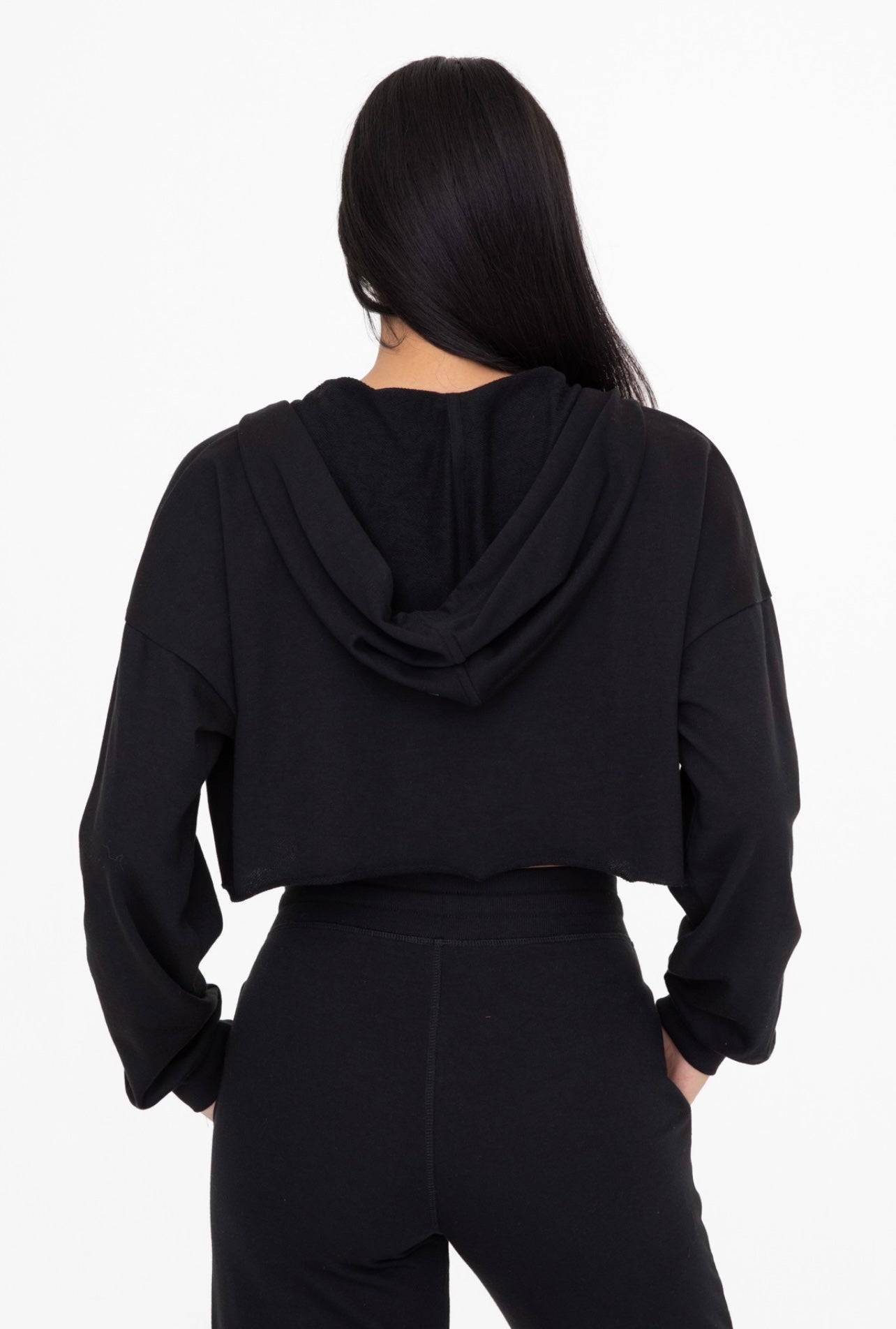 Alahni Crop Zip-Up Jacket (Black)