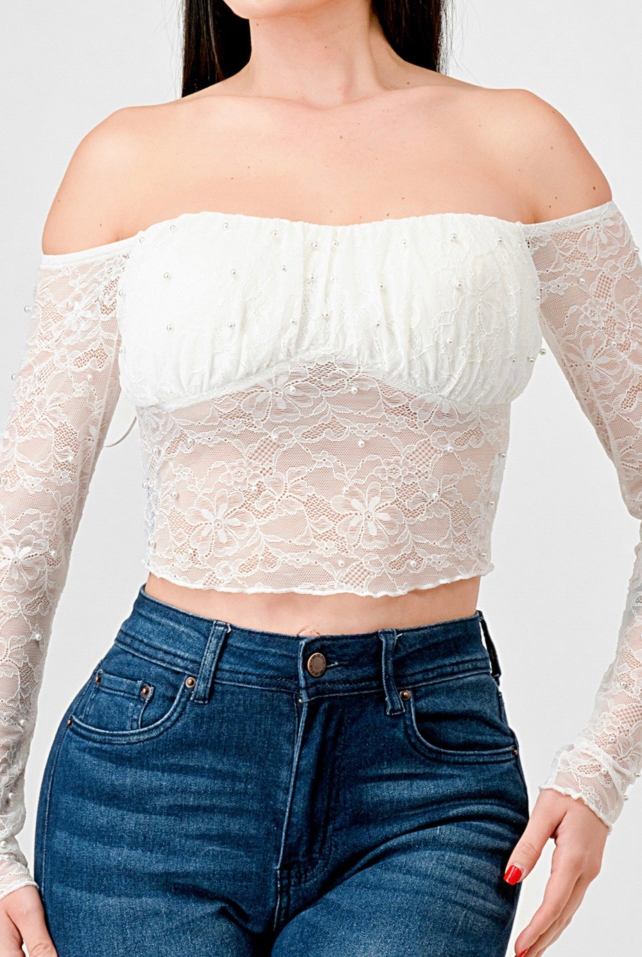 Marjorie Pearl Top (White)