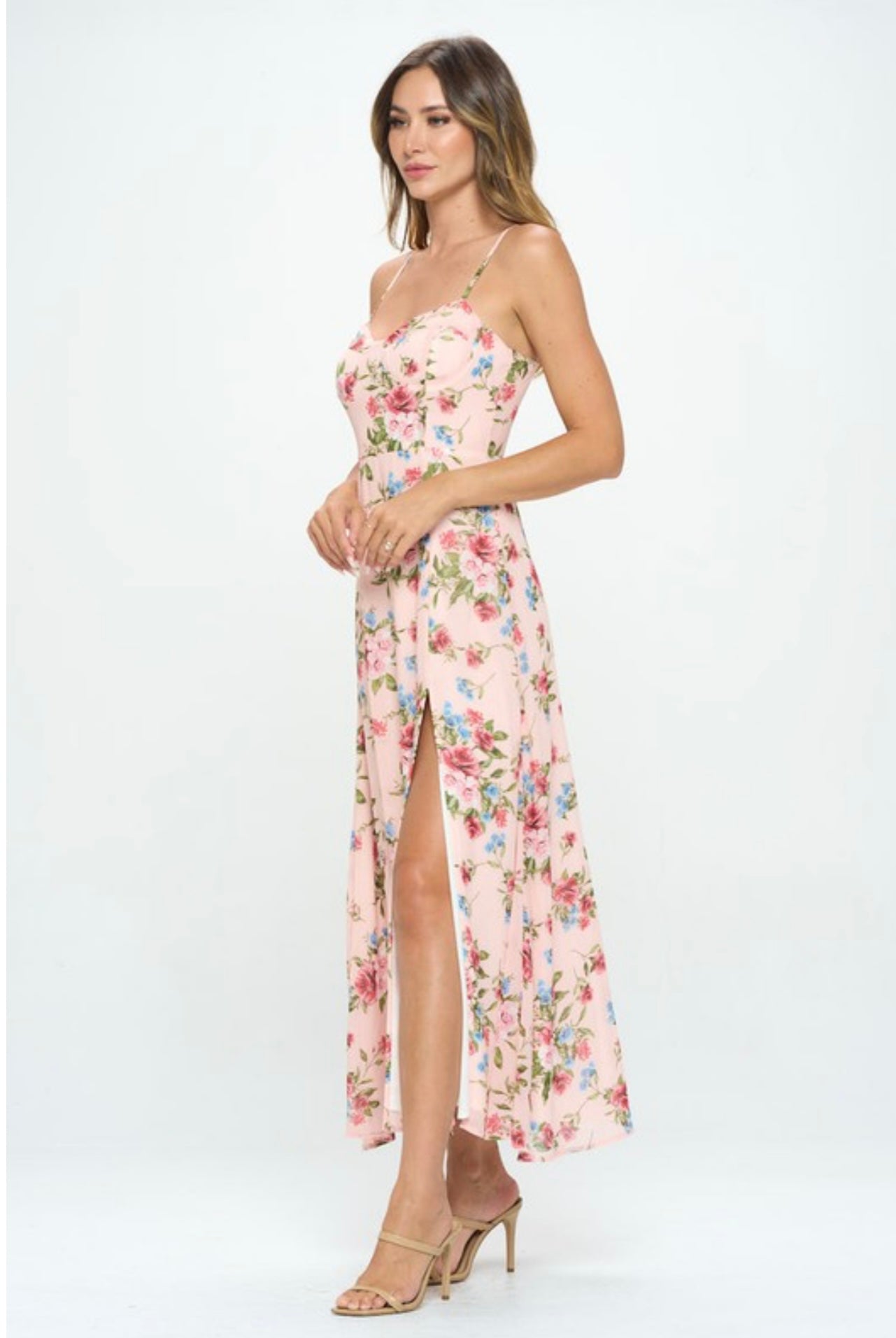 Majesty Floral Dress (Pink)
