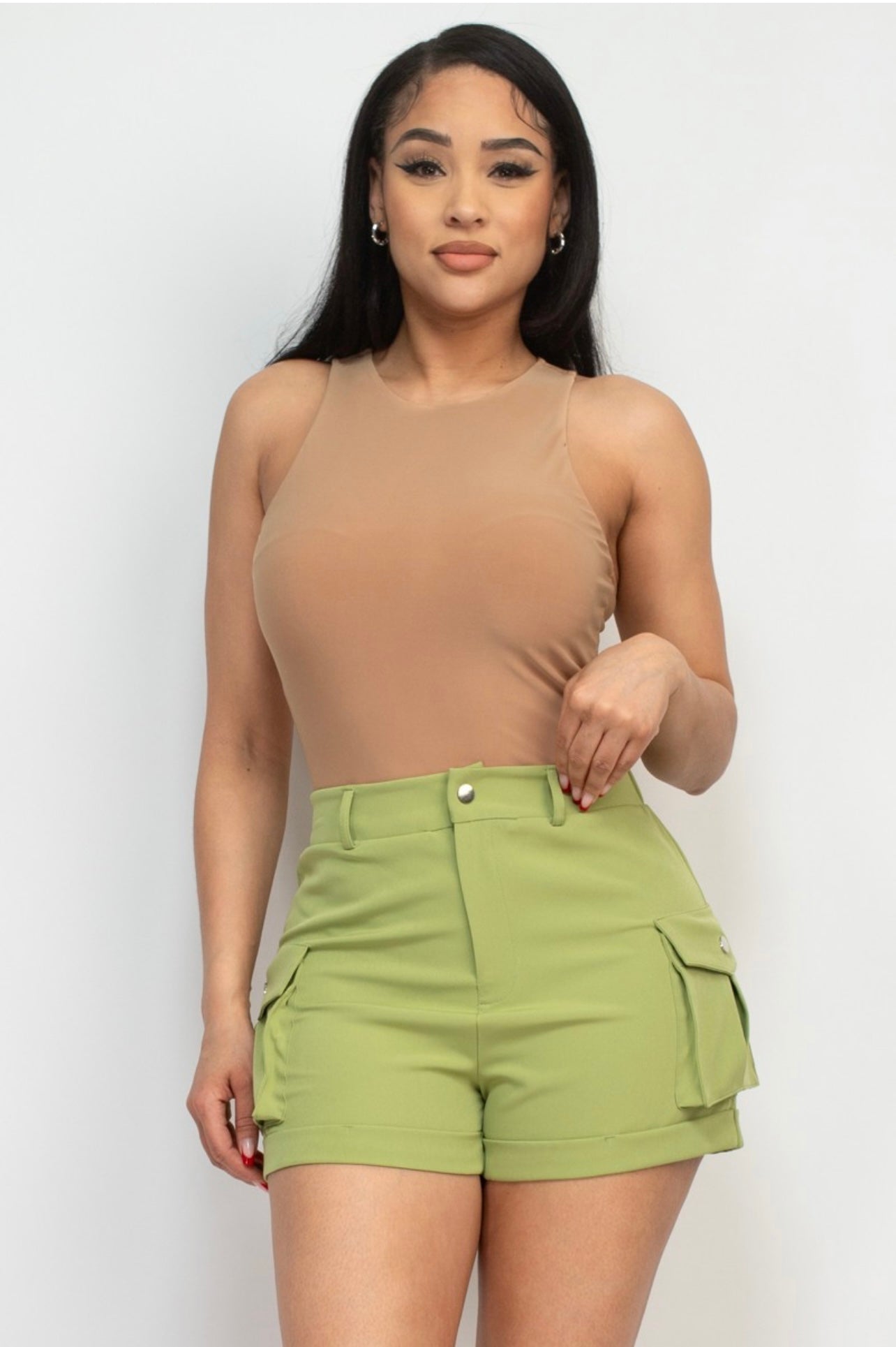Everyday Double Layered Bodysuits (Camel)