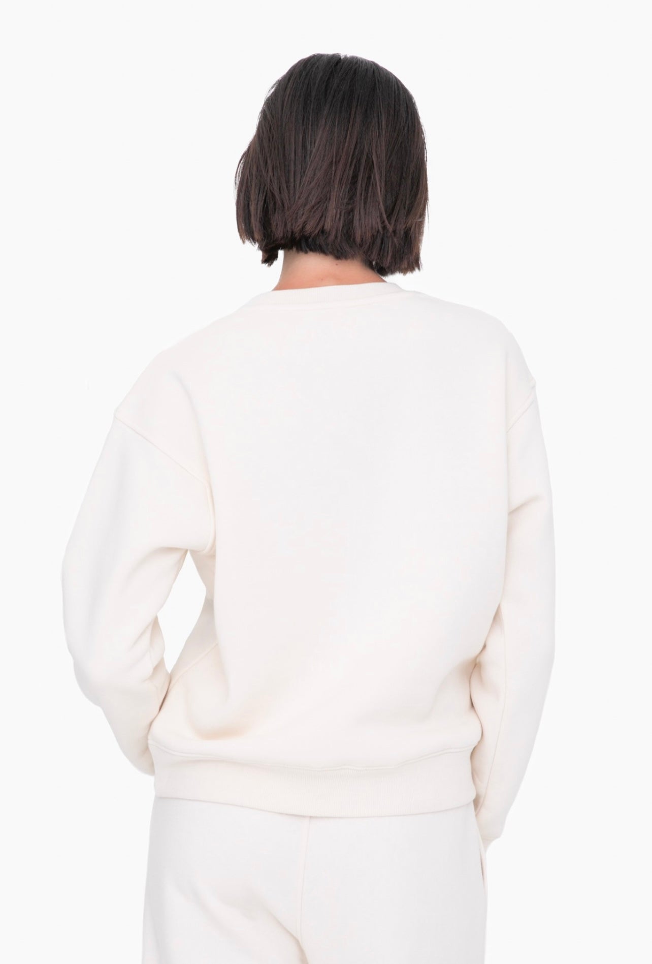 Cozy Classic Fit Fleece Sweatshirt (Pearled Ivory)