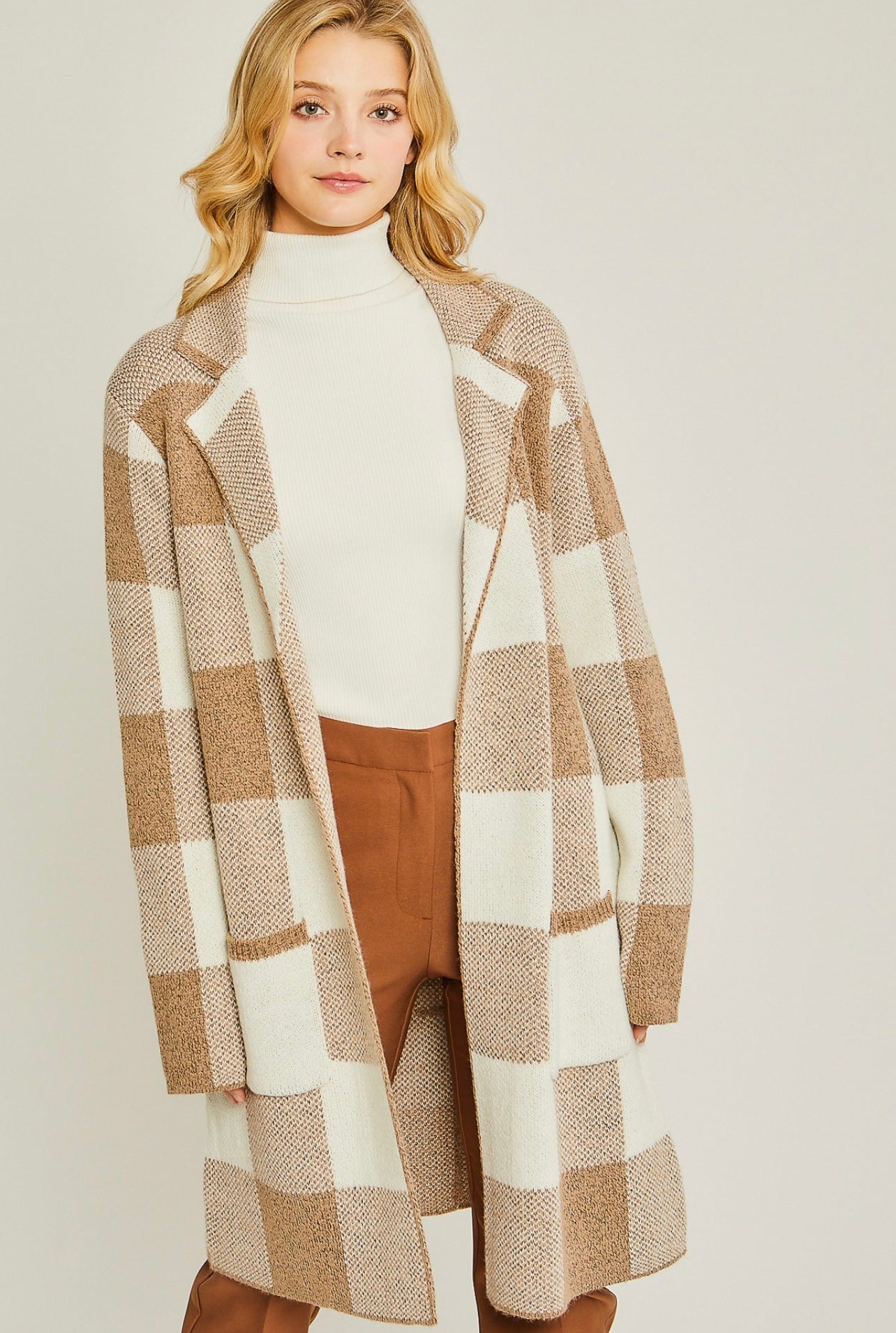 Aurora Plaid Sweater Cardigan