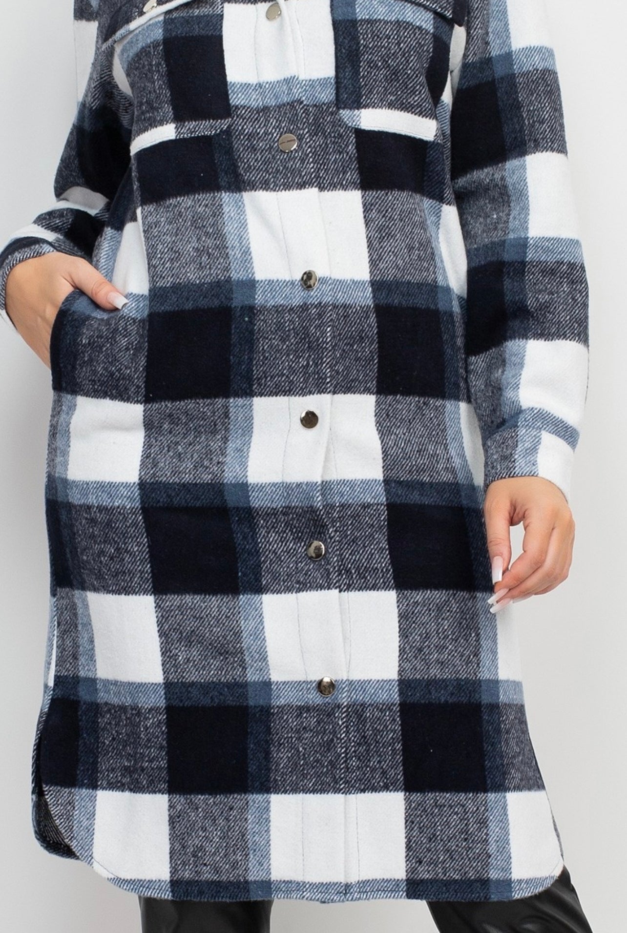Celeste Plaid Shacket Coat