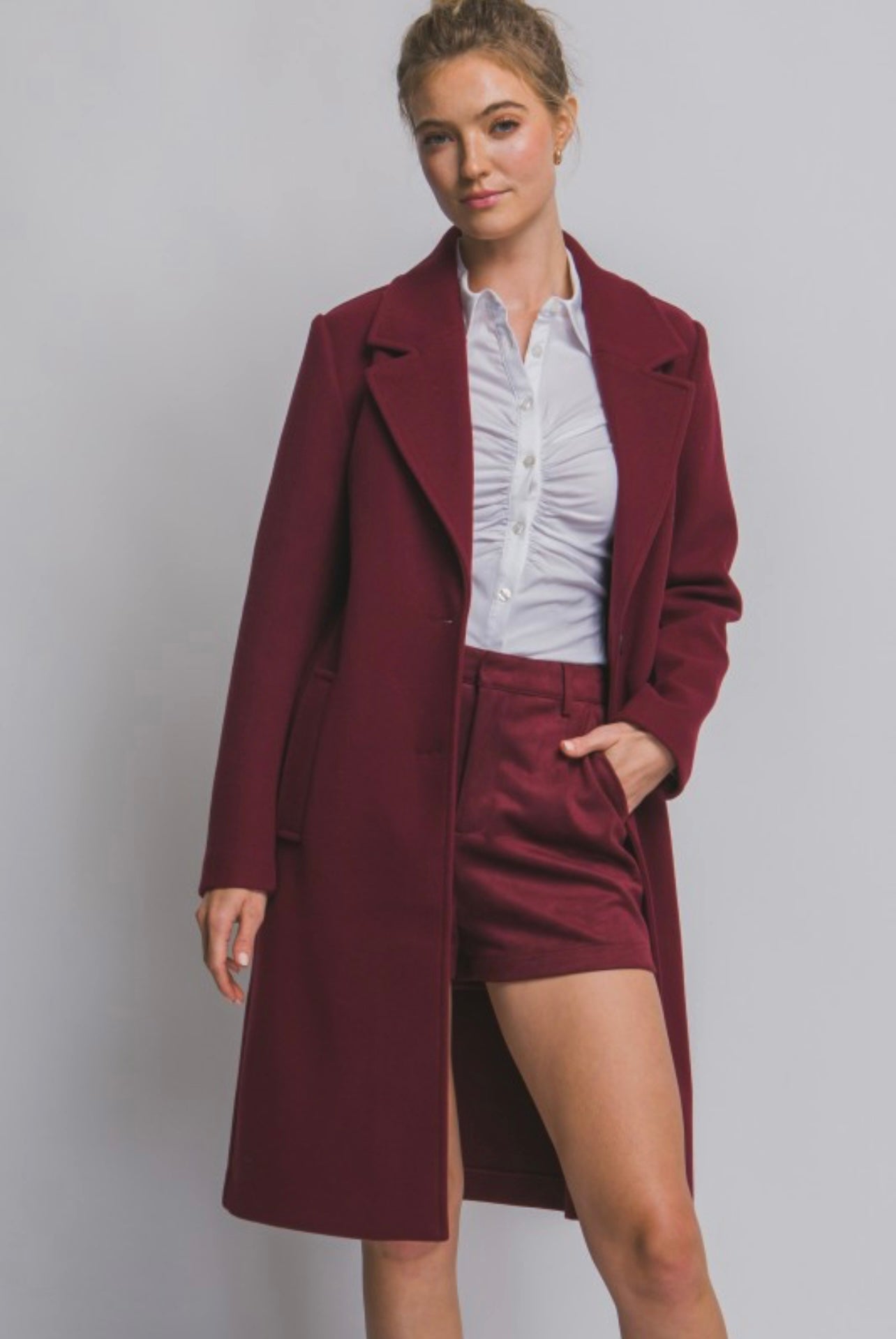 Burgundy Long Coat