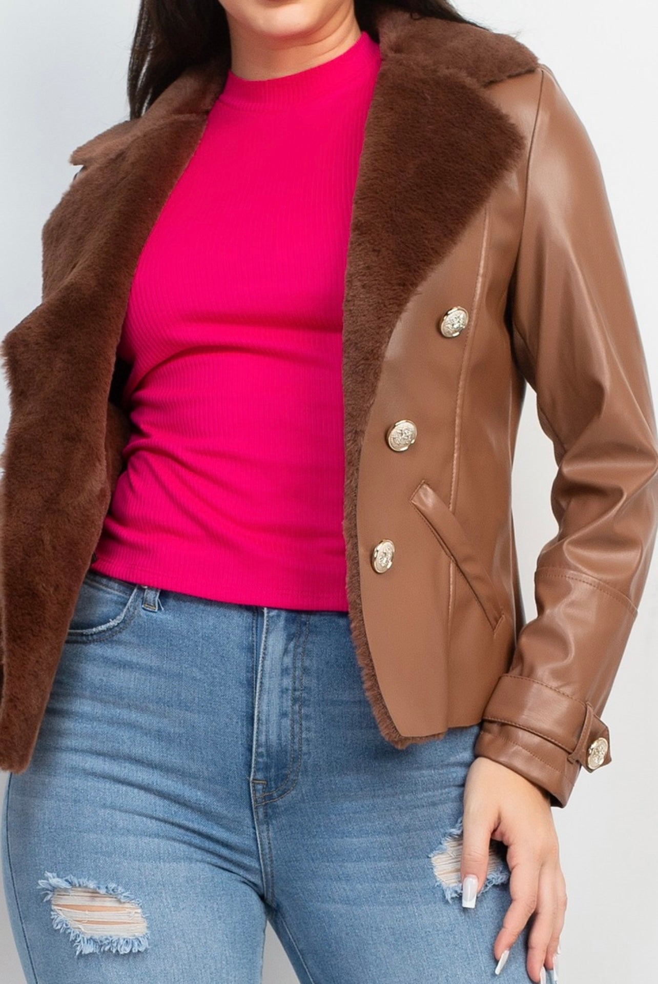 Gianna Faux Leather Jacket