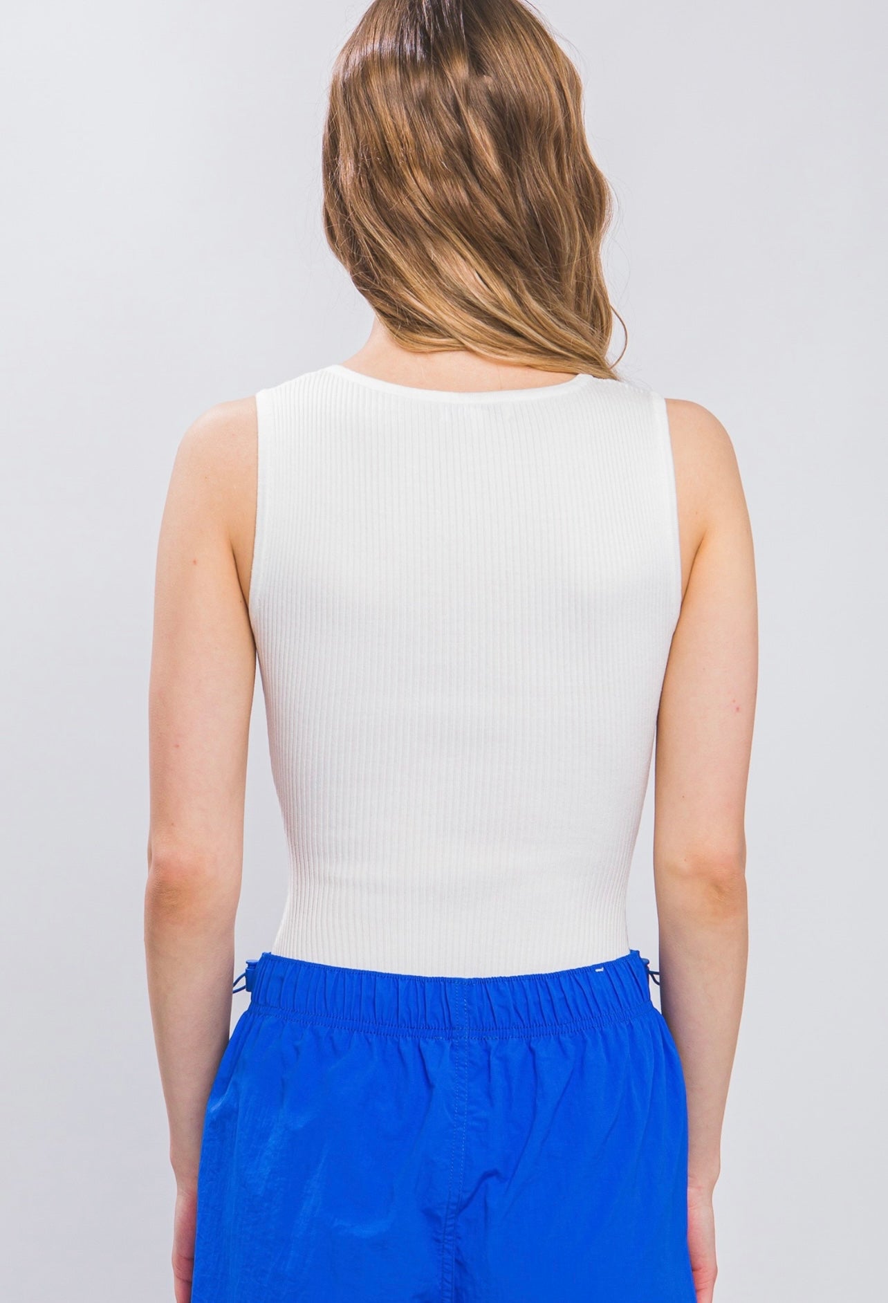 Ariana Ribbed Bodysuit (White)