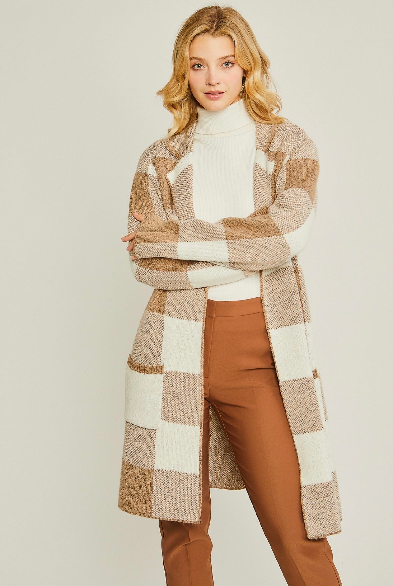 Aurora Plaid Sweater Cardigan