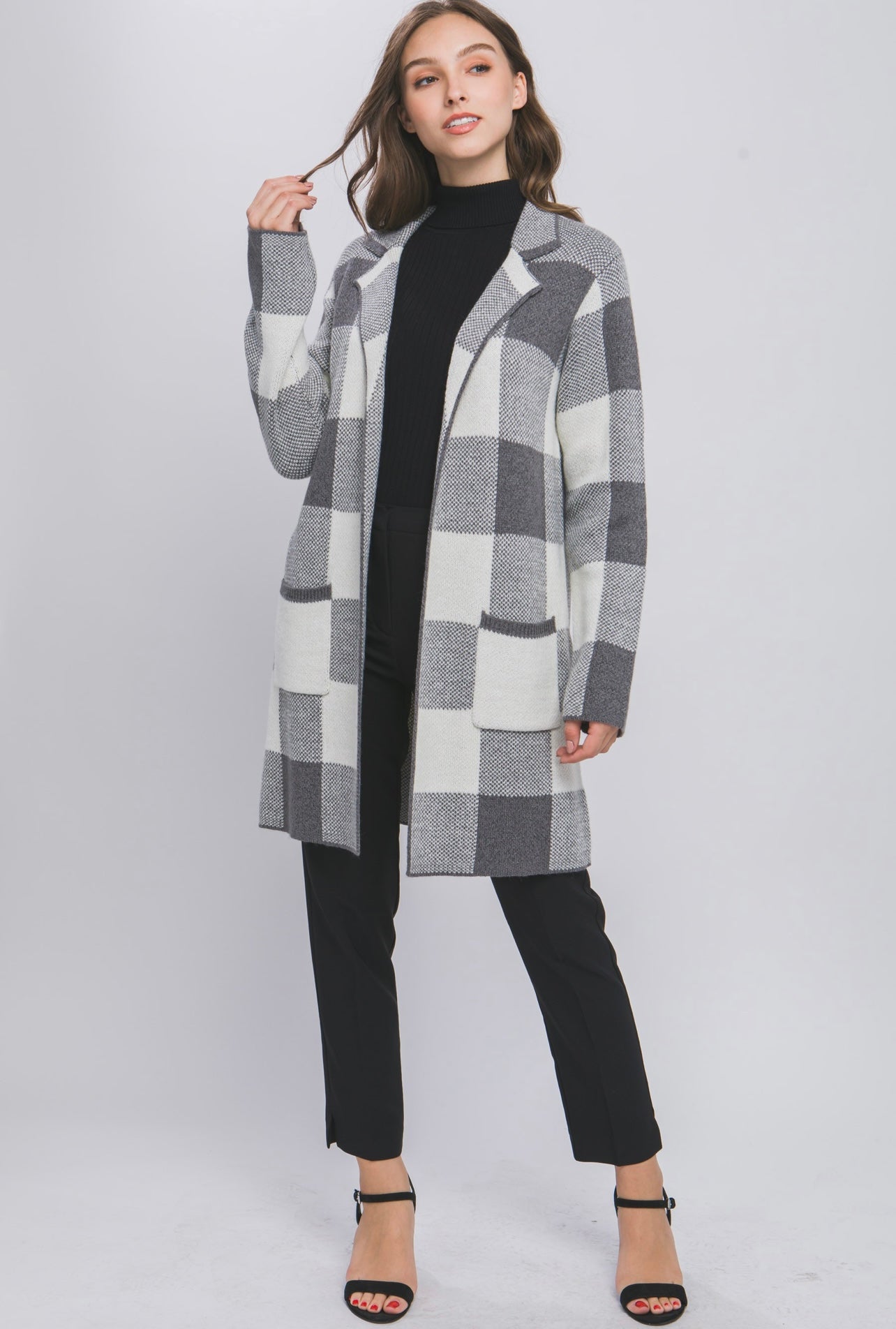 Aurora Plaid Sweater Cardigan