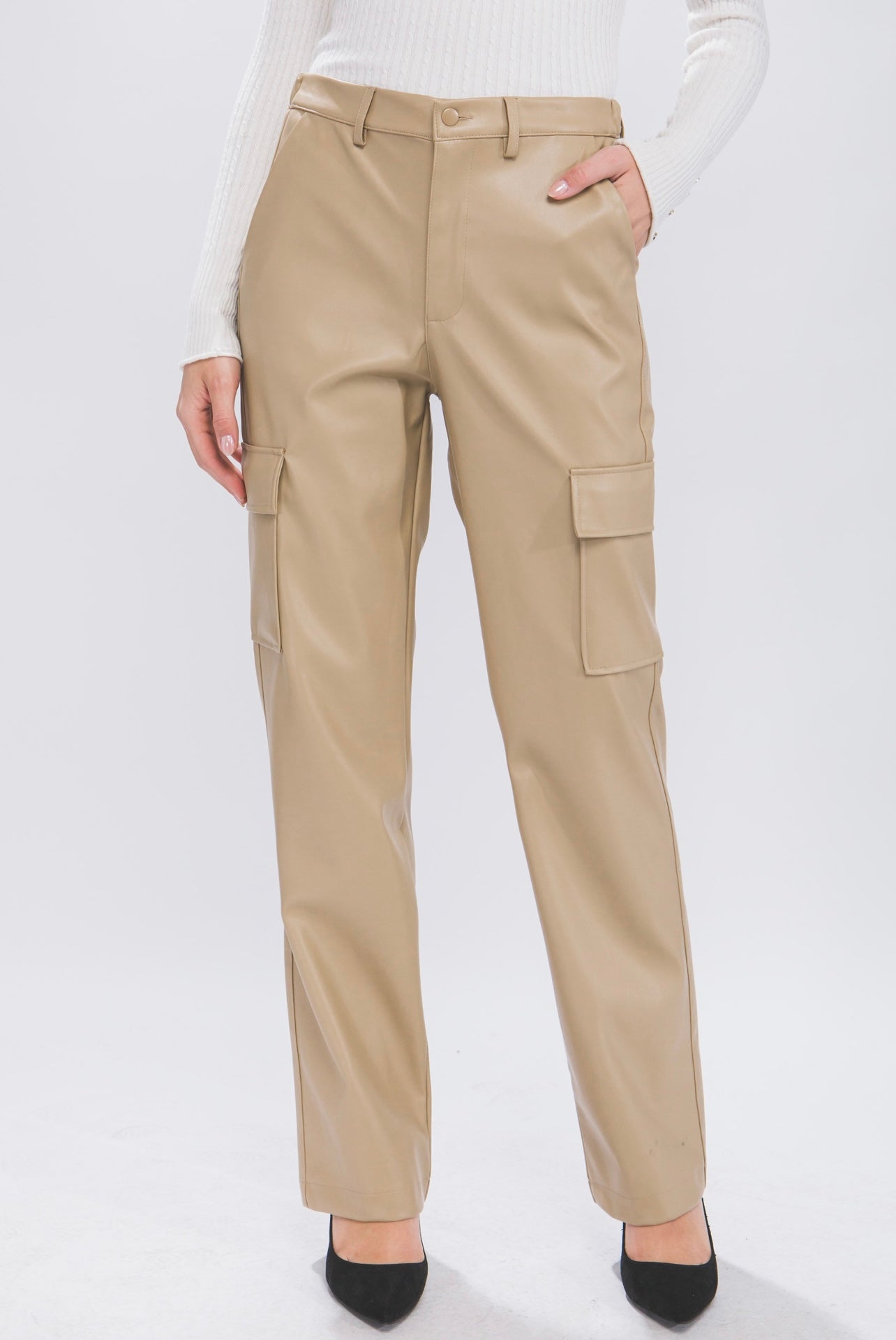 Aliya Classic Leather Cargo (Khaki)