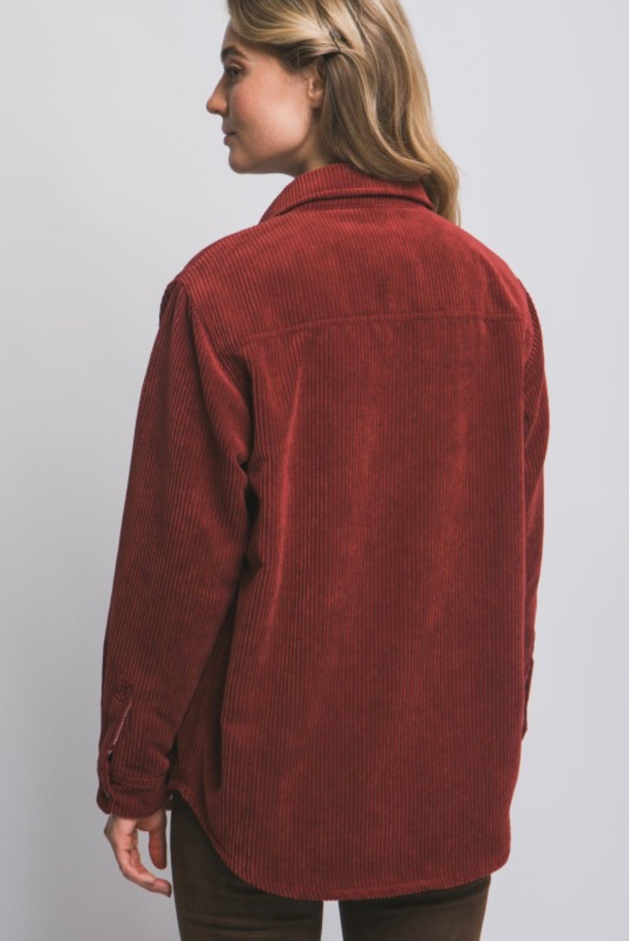 Corduroy Double Sided Reversible Jacket (Burgundy)