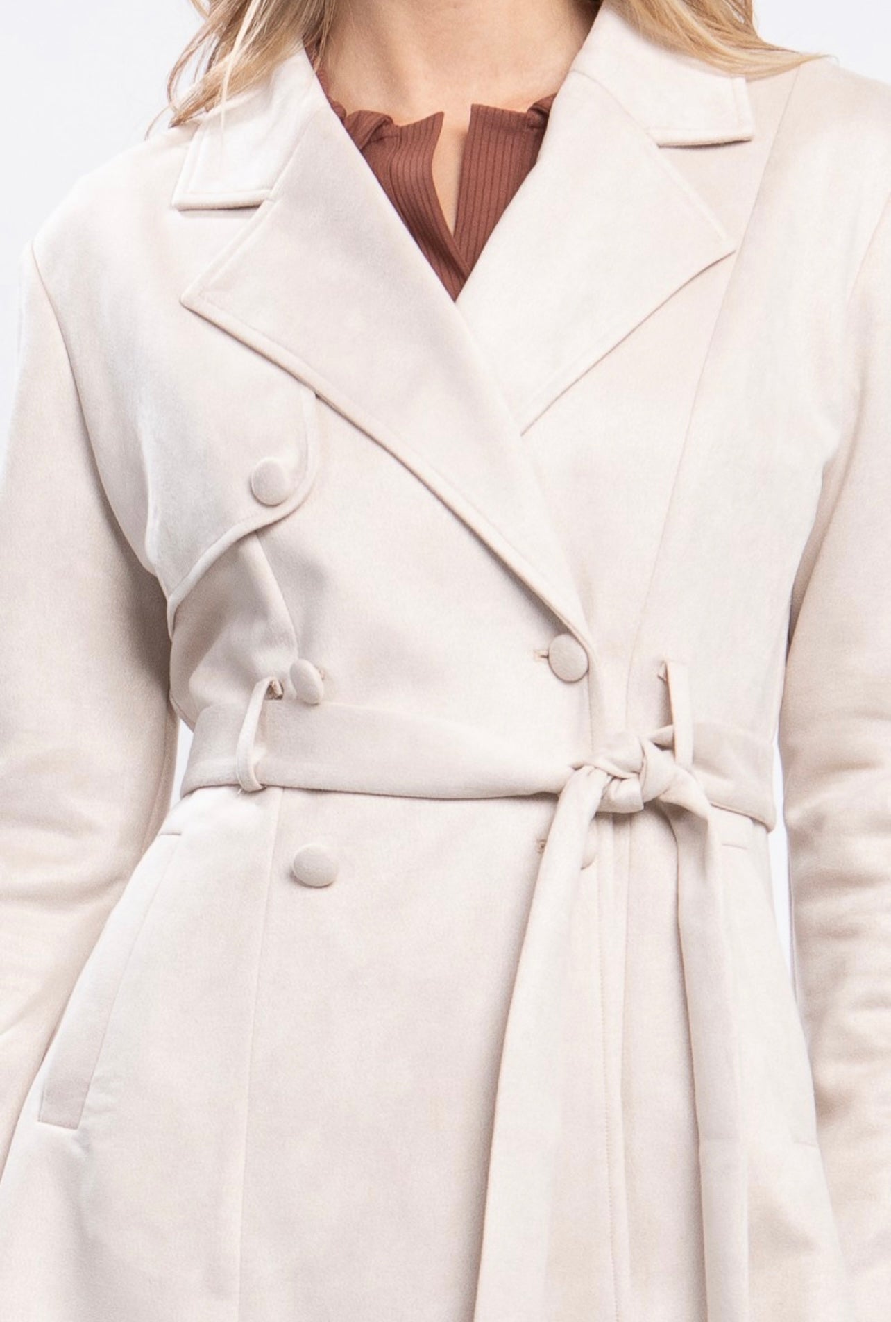 Feeling Classy Trench Coat (Cream)