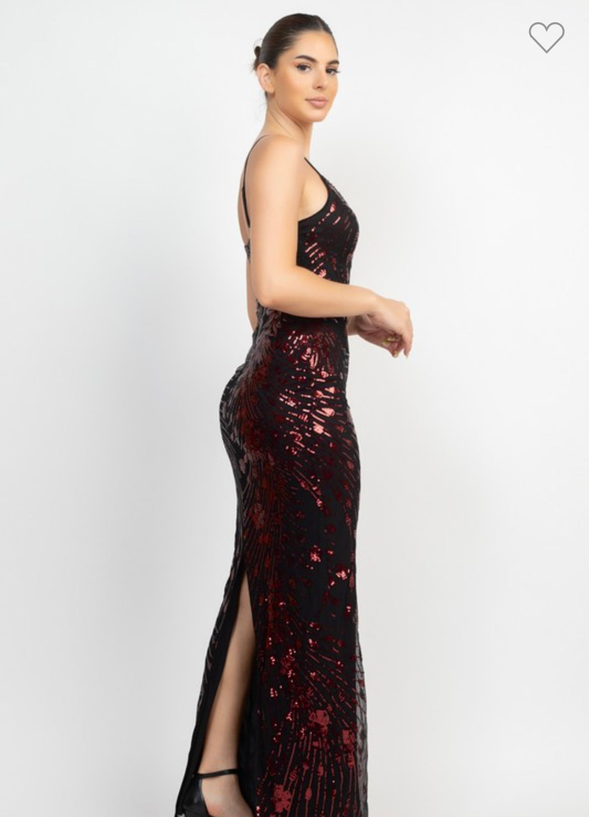 Ava Burgundy Formal Dress