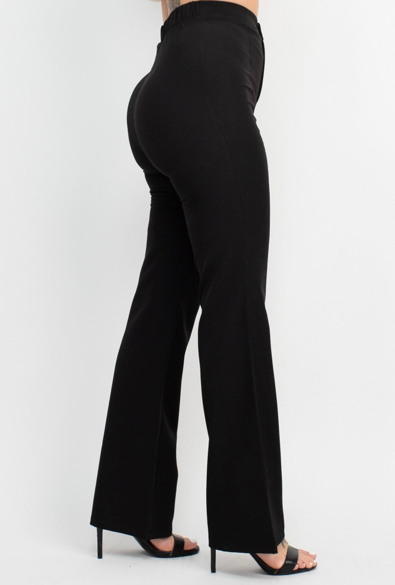 Lexy Fit Flare Pants (Black)