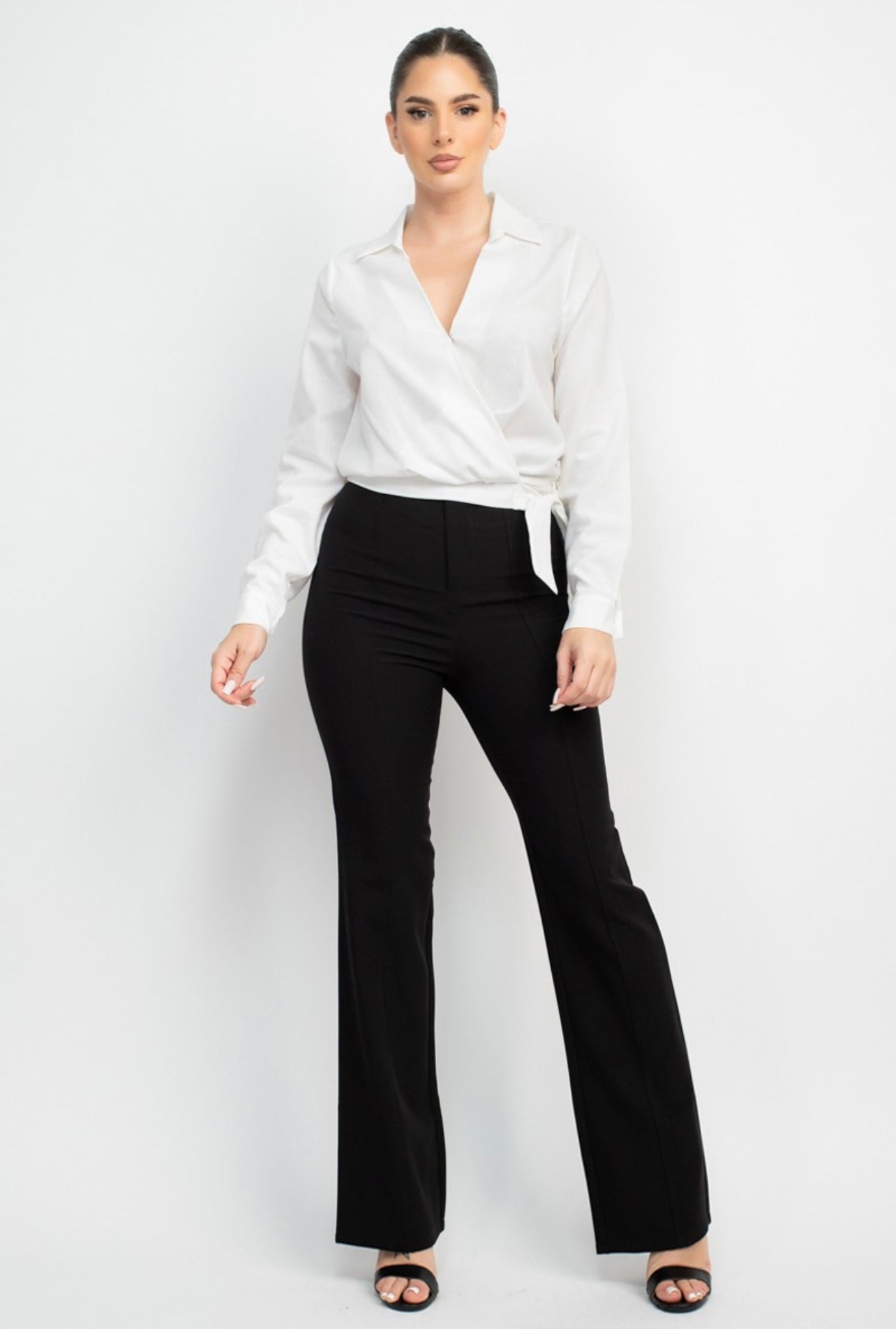 Lexy Fit Flare Pants (Black)
