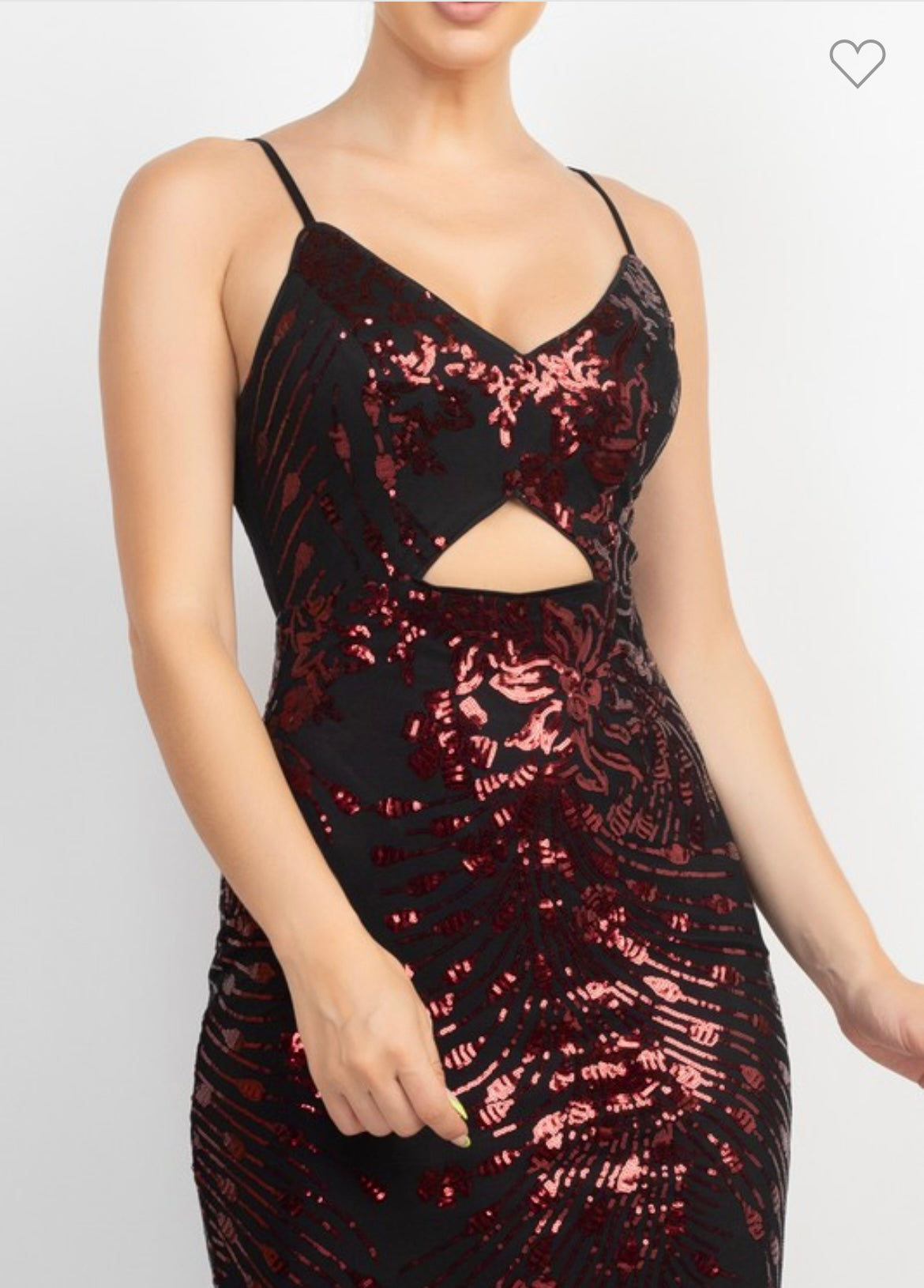Ava Burgundy Formal Dress