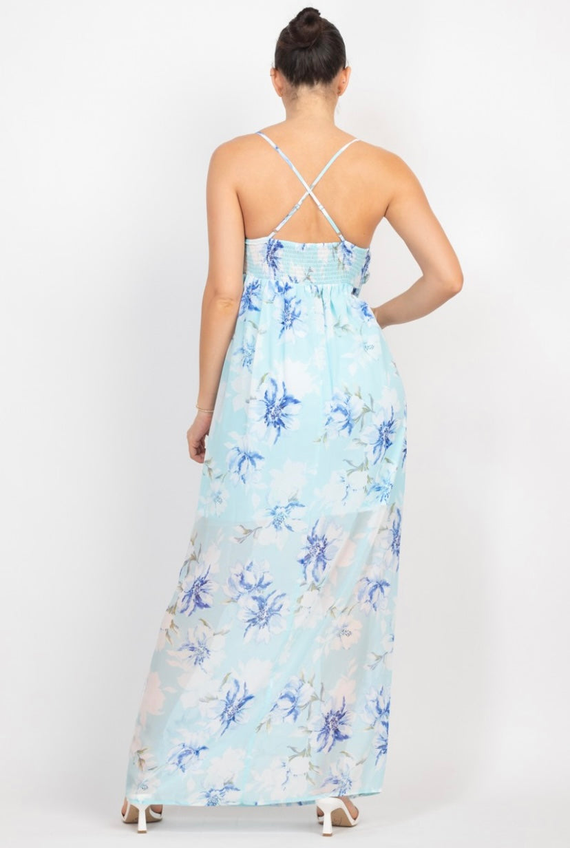 Carla Floral Back Maxi Dress