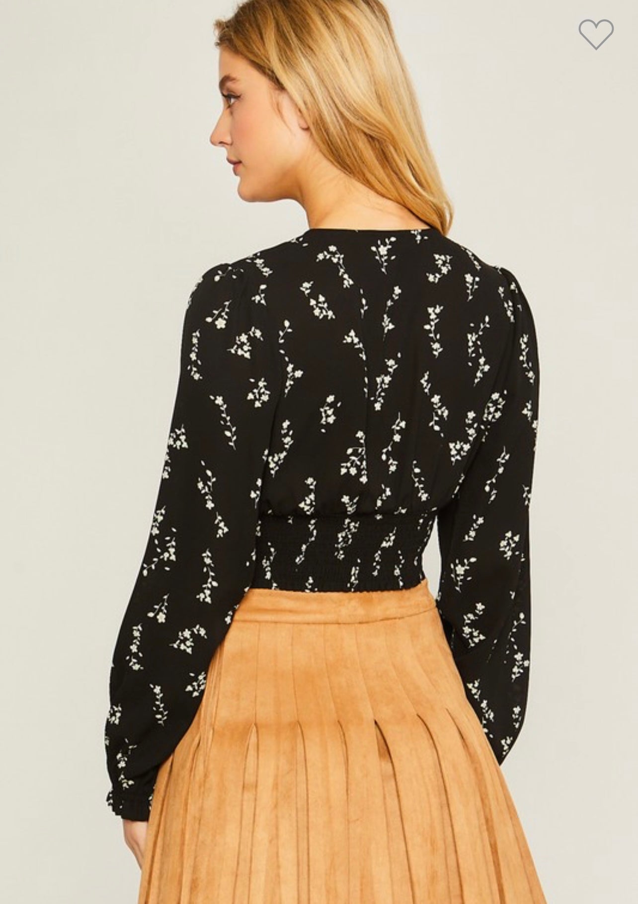 Julia Black Crop Top