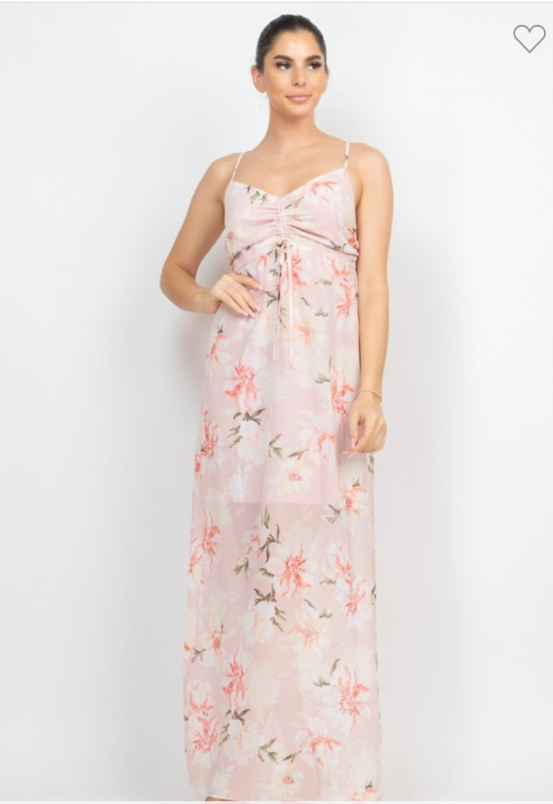 Carla Floral Back Maxi Dress