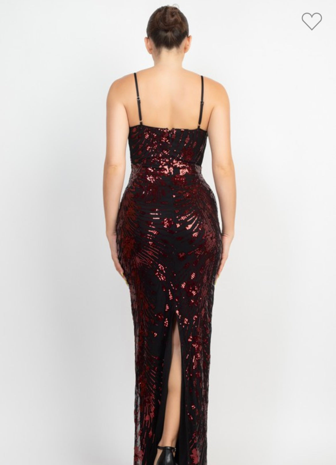 Ava Burgundy Formal Dress
