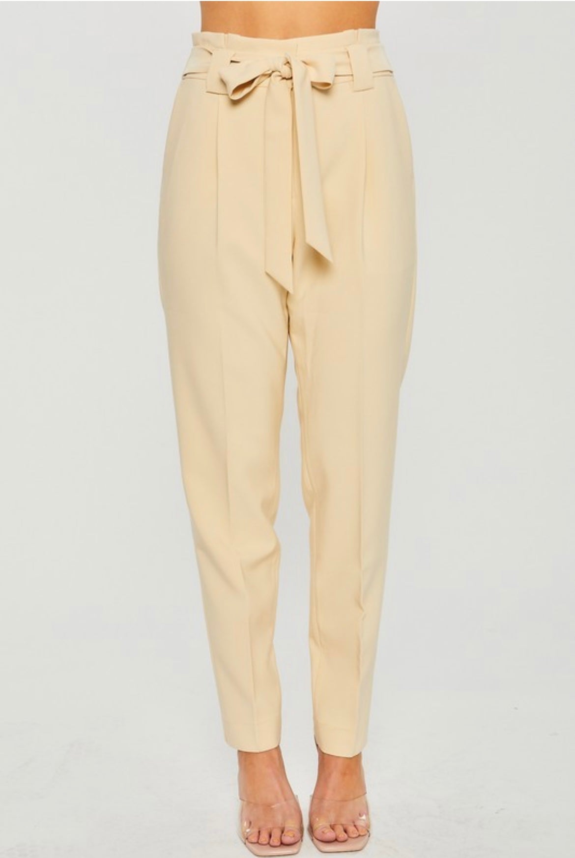 Paige Woven Paperbag Long Pants
