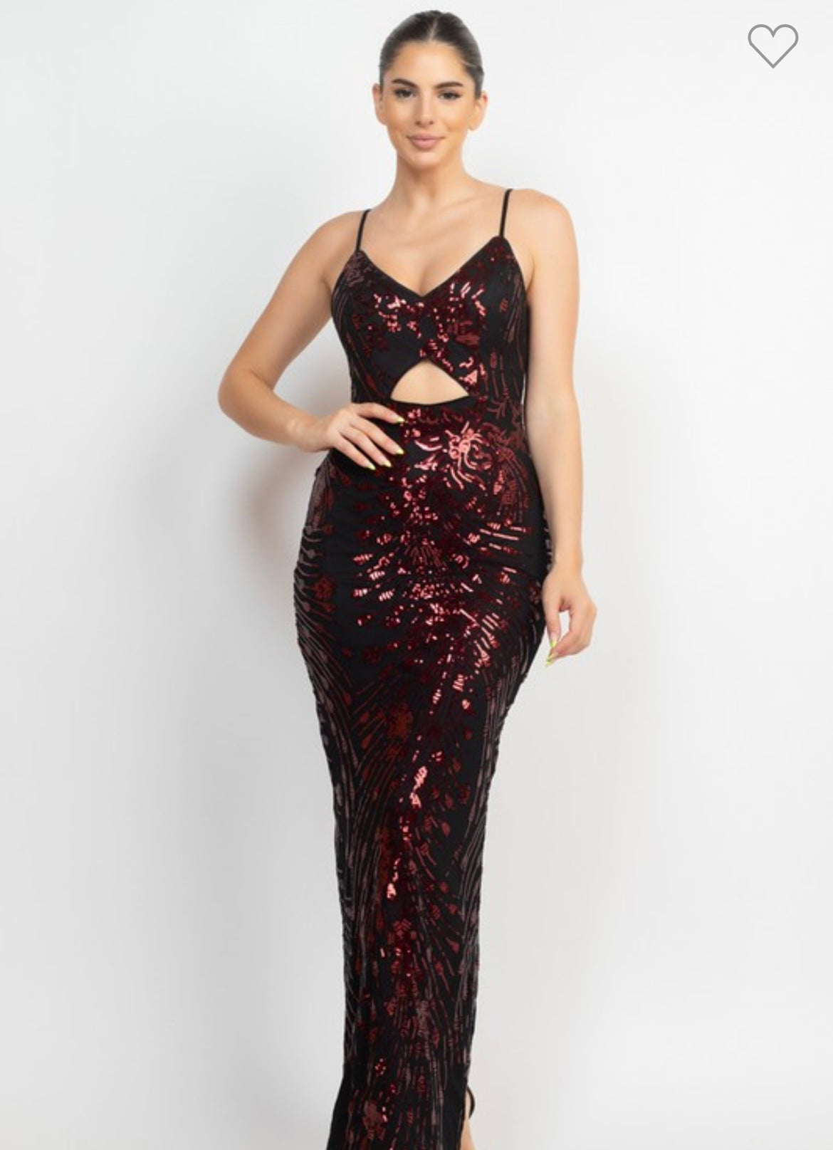 Ava Burgundy Formal Dress