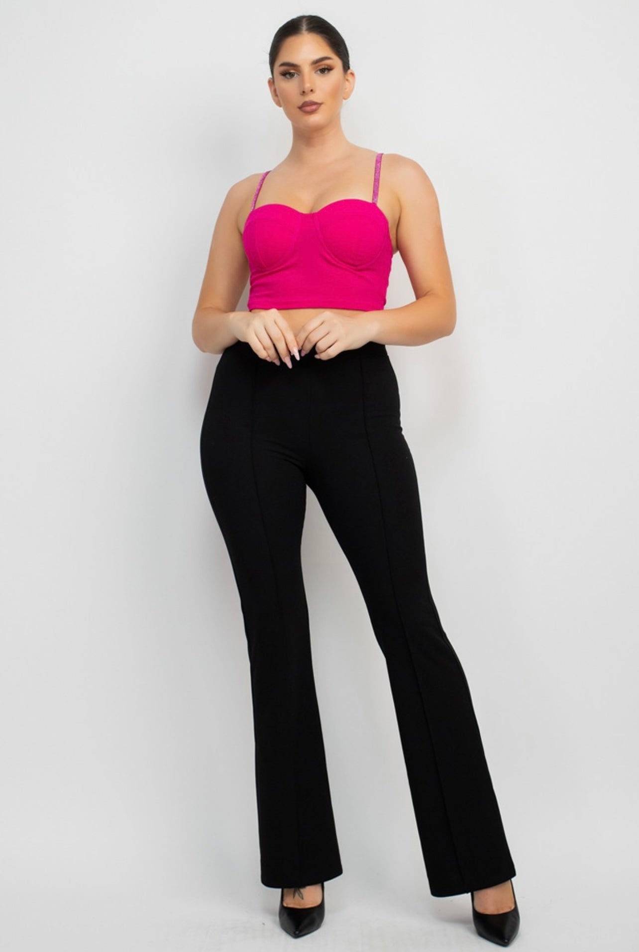 Dulce Crop Top (Fushia)