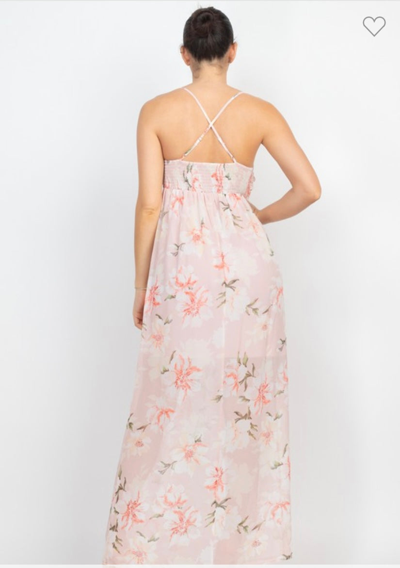 Carla Floral Back Maxi Dress