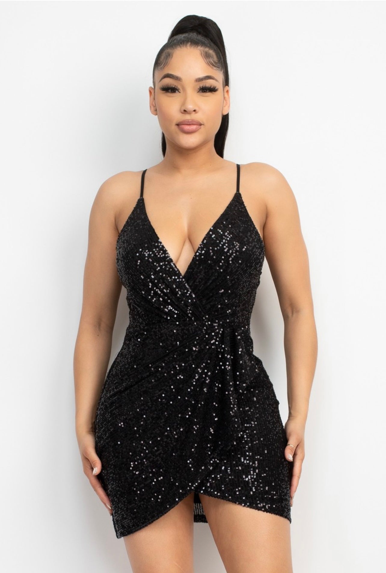 Stacy Sequin Dress (Black)