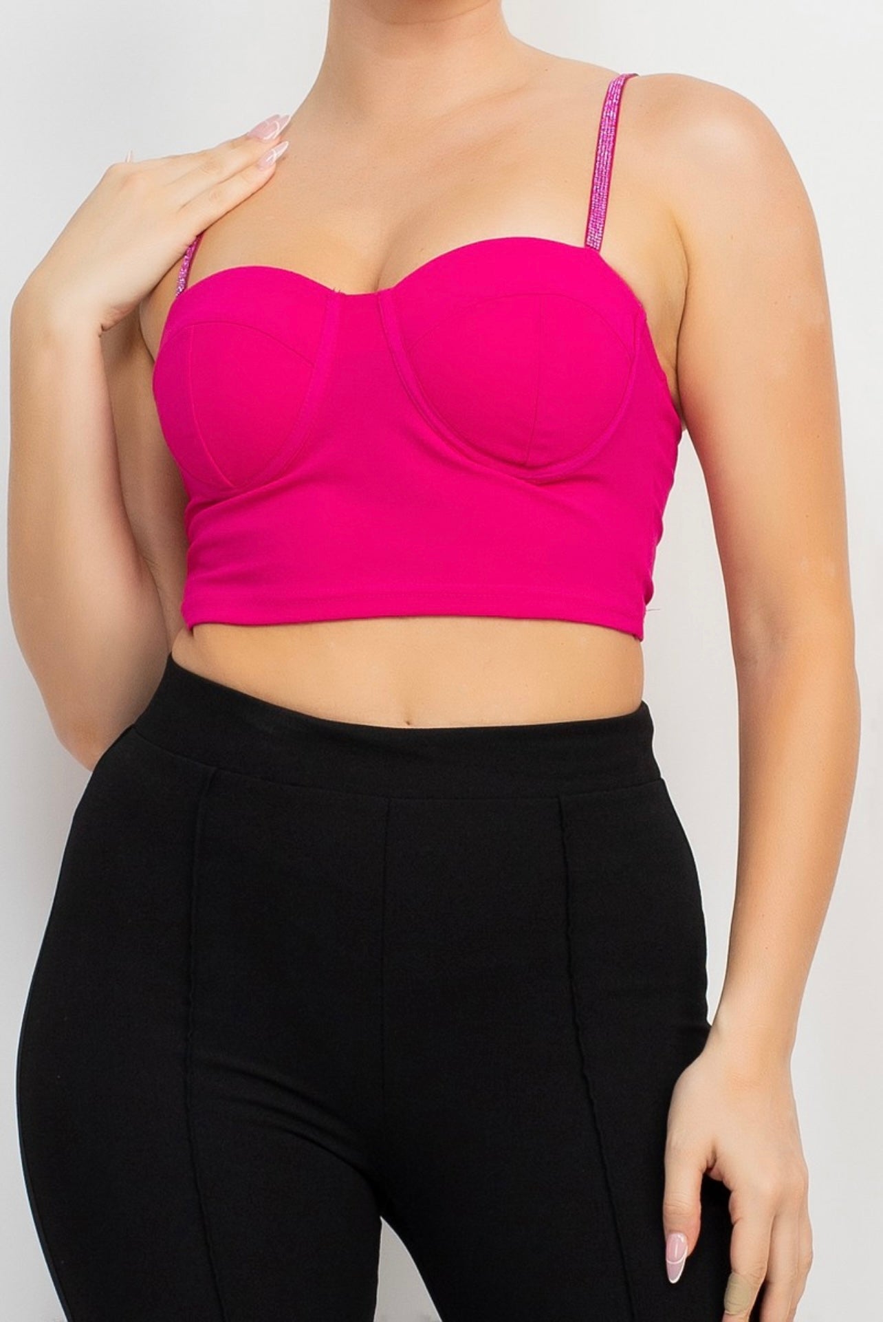 Dulce Crop Top (Fushia)