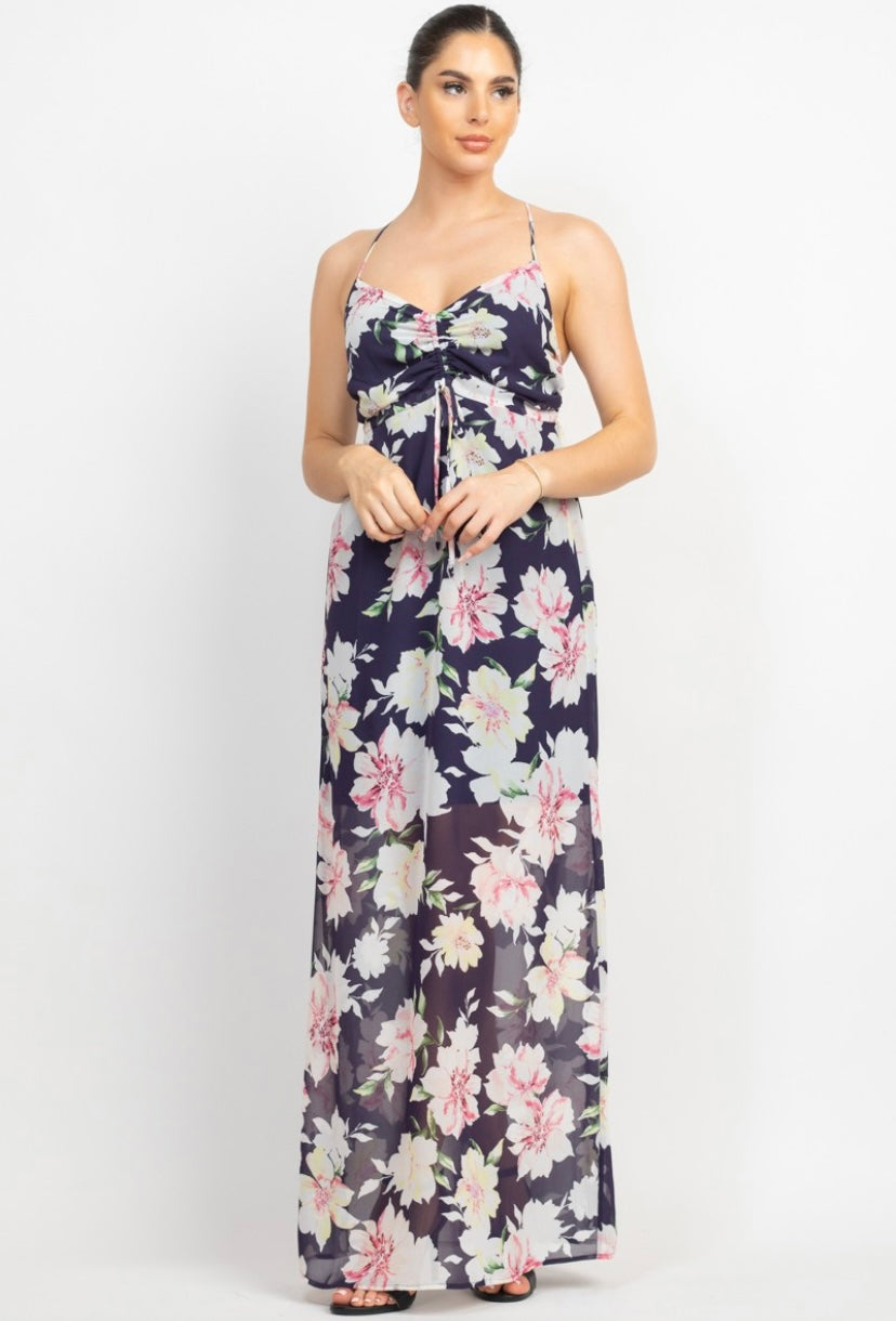 Carla Floral Back Maxi Dress