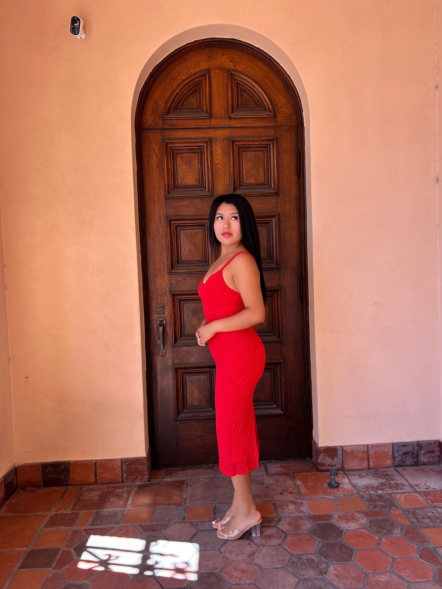 Siena Lace Dress (Red)