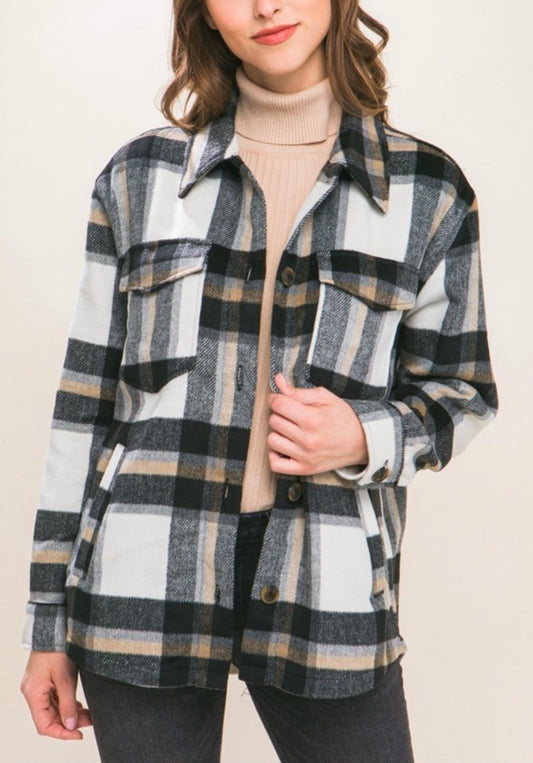 Black plaid jacket