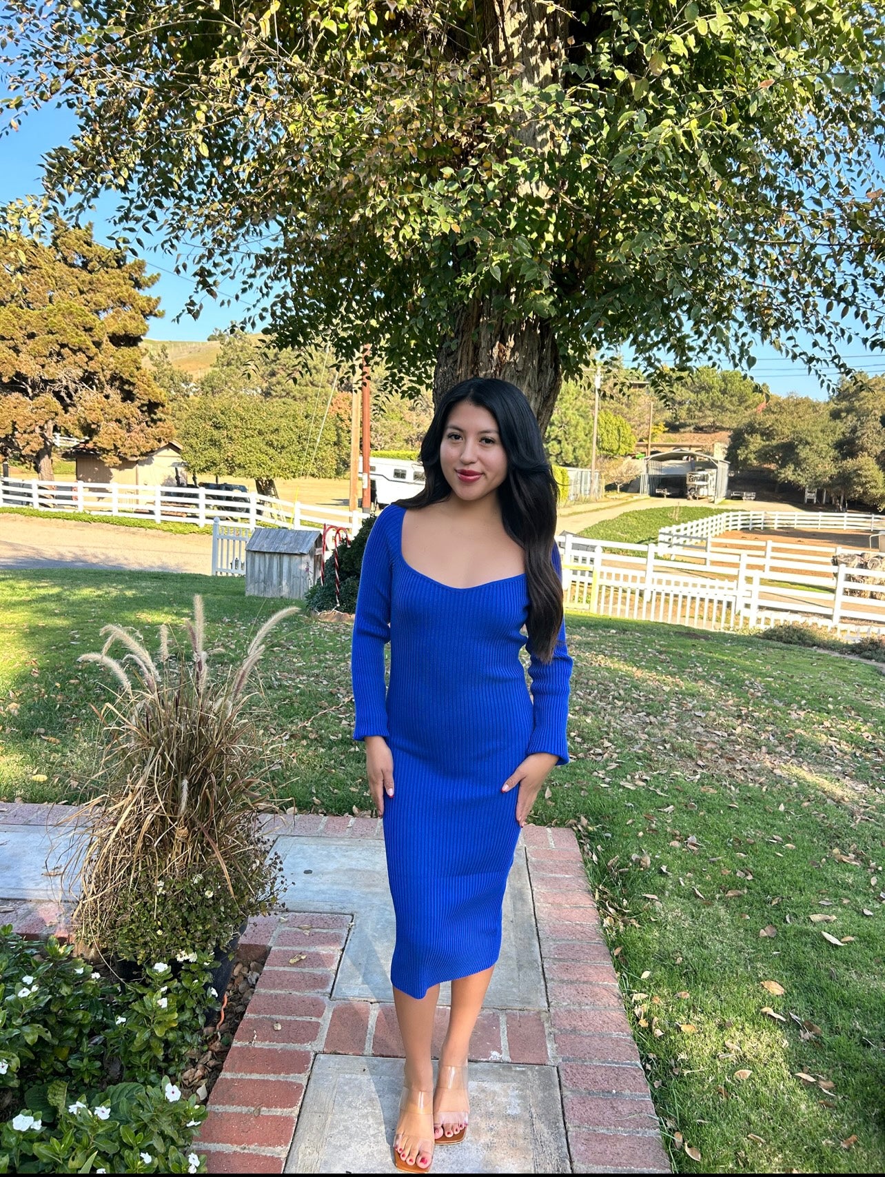 Blue Serene Midi Dress