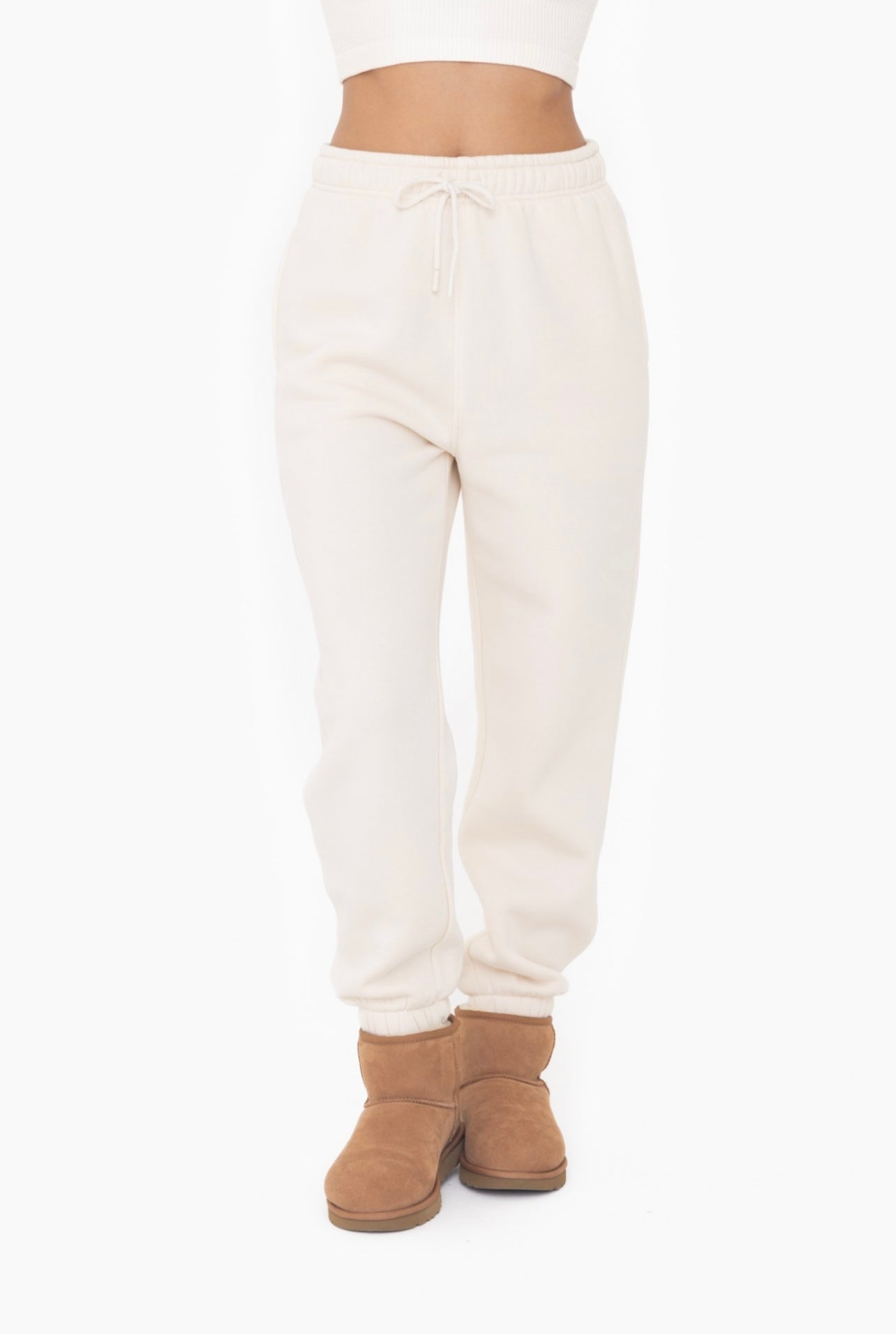 Cozy Fleece Pants (Pearled Ivory)