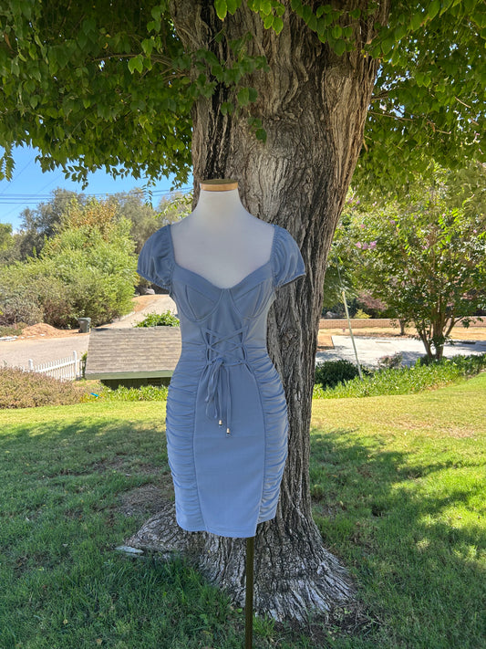 Snatched Bandage Dress (Blue)