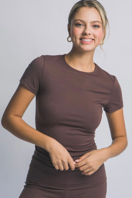 Cloud Sculpt Tee (Chocolate Brown)