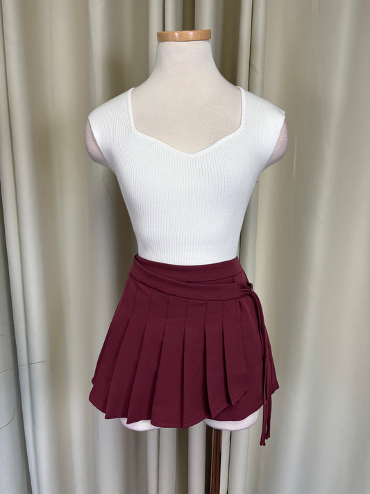 Lina Wrap Skort (burgundy)